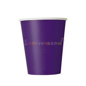 Sötétlila Papír Parti Pohár - 270 ml, 8 db-os