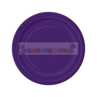 Deep Purple Papír Parti Tányér - 23 cm, 8 db-os