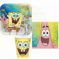 SpongyaBob party szett 32 db-os 23 cm-es tányérral
