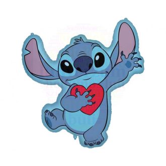 Stitch szivecskével fólia lufi - 86 cm