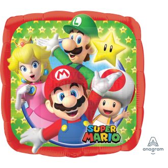 Super Mario és Csapata Fólia Lufi 45 cm