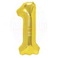 Számos arany fólia lufi 86 cm - 1