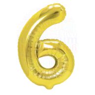 Számos arany fólia lufi 86 cm - 6