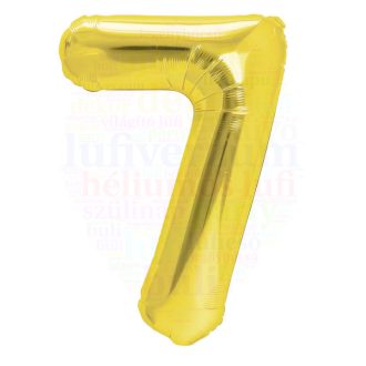 Számos arany fólia lufi 86 cm - 7