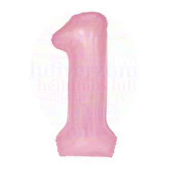 Számos babarózsaszín fólia lufi 86 cm - 1