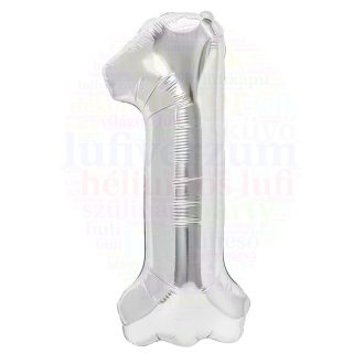 Számos ezüst fólia lufi 86 cm - 1