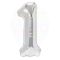 Számos ezüst fólia lufi 86 cm - 1