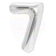 Számos ezüst fólia lufi 86 cm - 7