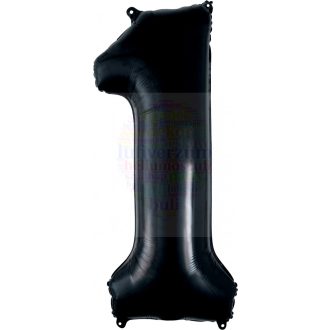Számos fekete fólia lufi 86 cm - 1