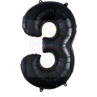Számos fekete fólia lufi 86 cm - 3