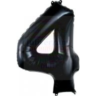 Számos fekete fólia lufi 86 cm - 4
