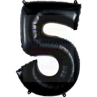 Számos fekete fólia lufi 86 cm - 5