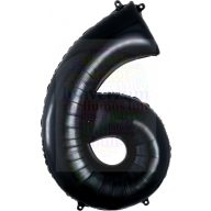 Számos fekete fólia lufi 86 cm - 6