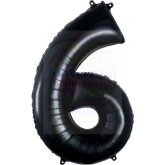 Számos fekete fólia lufi 86 cm - 6