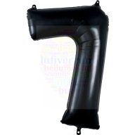 Számos fekete fólia lufi 86 cm - 7