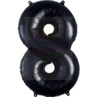 Számos fekete fólia lufi 86 cm - 8