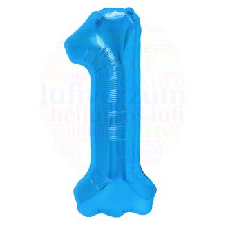 Számos kék fólia lufi 86 cm - 1