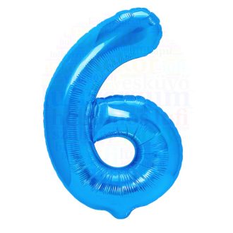 Számos kék fólia lufi 86 cm - 6