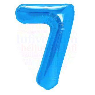 Számos kék fólia lufi 86 cm - 7