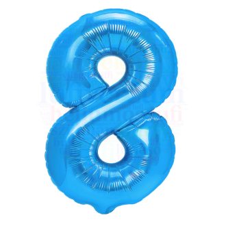 Számos kék fólia lufi 86 cm - 8