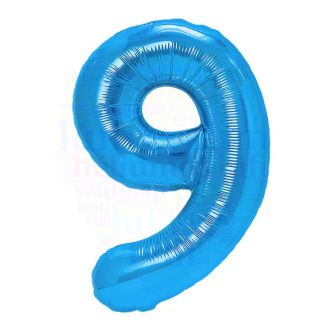 Számos kék fólia lufi 86 cm - 9