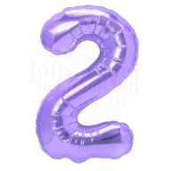 Számos lila fólia lufi 86 cm - 2