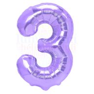 Számos lila fólia lufi 86 cm - 3