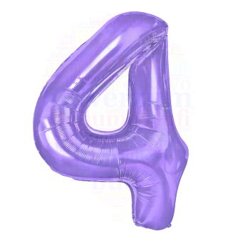 Számos lila fólia lufi 86 cm - 4