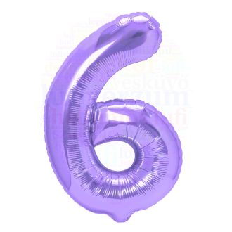 Számos lila fólia lufi 86 cm - 6