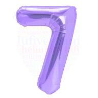 Számos lila fólia lufi 86 cm - 7