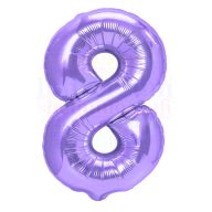 Számos lila fólia lufi 86 cm - 8