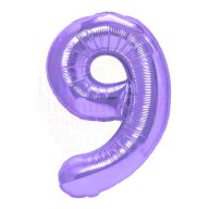 Számos lila fólia lufi 86 cm - 9