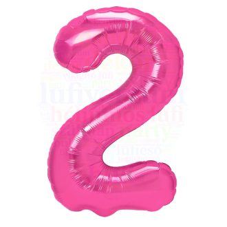 Számos magenta fólia lufi 86 cm - 2