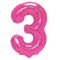 Számos magenta fólia lufi 86 cm - 3