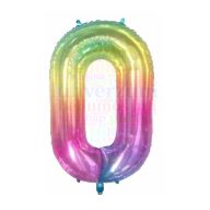 Számos ombre szivárvány fólia lufi 86 cm - 0