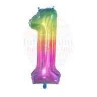 Számos ombre szivárvány fólia lufi 86 cm - 1