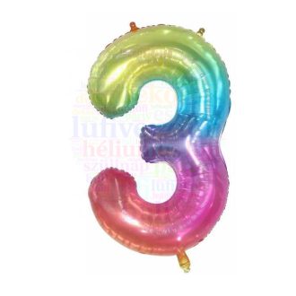Számos ombre szivárvány fólia lufi 86 cm - 3