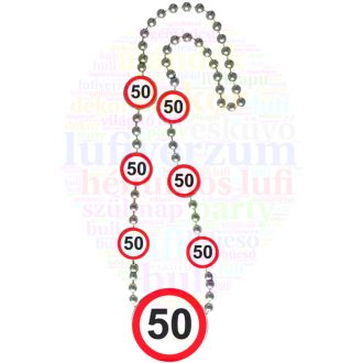 Sebességkorlátozó Számos Szülinapi Parti Nyaklánc - 50
