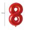Számos piros fólia lufi 86 cm - 8