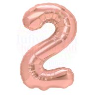 Számos rózsaarany fólia lufi 86 cm - 2