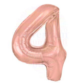 Számos rózsaarany fólia lufi 86 cm - 4