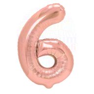 Számos rózsaarany fólia lufi 86 cm - 6