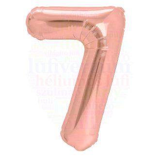 Számos rózsaarany fólia lufi 86 cm - 7