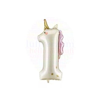 Számos unikornis fólia lufi 86 cm - 1