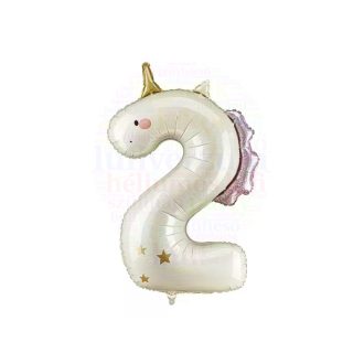 Számos unikornis fólia lufi 86 cm - 2