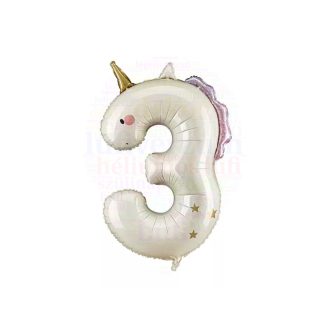 Számos unikornis fólia lufi 86 cm - 3