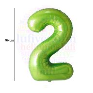 Számos zöld fólia lufi 86 cm - 2