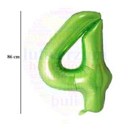Számos zöld fólia lufi 86 cm - 4