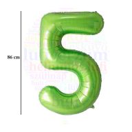 Számos zöld fólia lufi 86 cm - 5