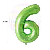 Számos zöld fólia lufi 86 cm - 6